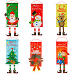 Christmas curtain decoration displaying cheerful holiday motifs for seasonal display