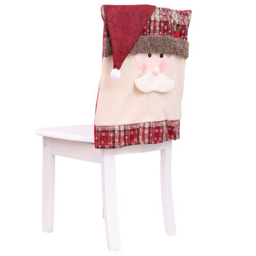 Festive red and white Christmas chair covers set