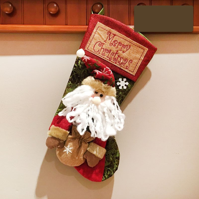 Christmas stocking displaying vintage holiday charm for fireplace