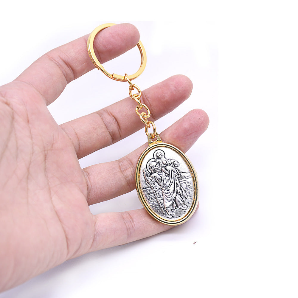 Catholic Relic Keychain Ring displayed as faith accessory