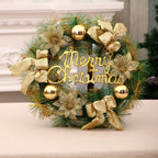 Festive Christmas Ornament Garland draped on Christmas tree with gold and red ornaments
