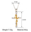 Vintage leaf cross necklace with multi-layer chain for women