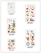 Glow-in-the-dark Santa tattoo stickers for parties and home fun