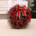 Close-up of plastic and foam Christmas ornament garland showing multicolor decorative elements
