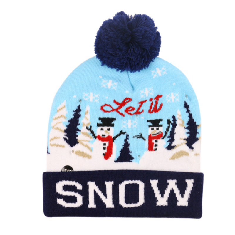 Festive LED Knit Christmas Hat with Lights Secondary image