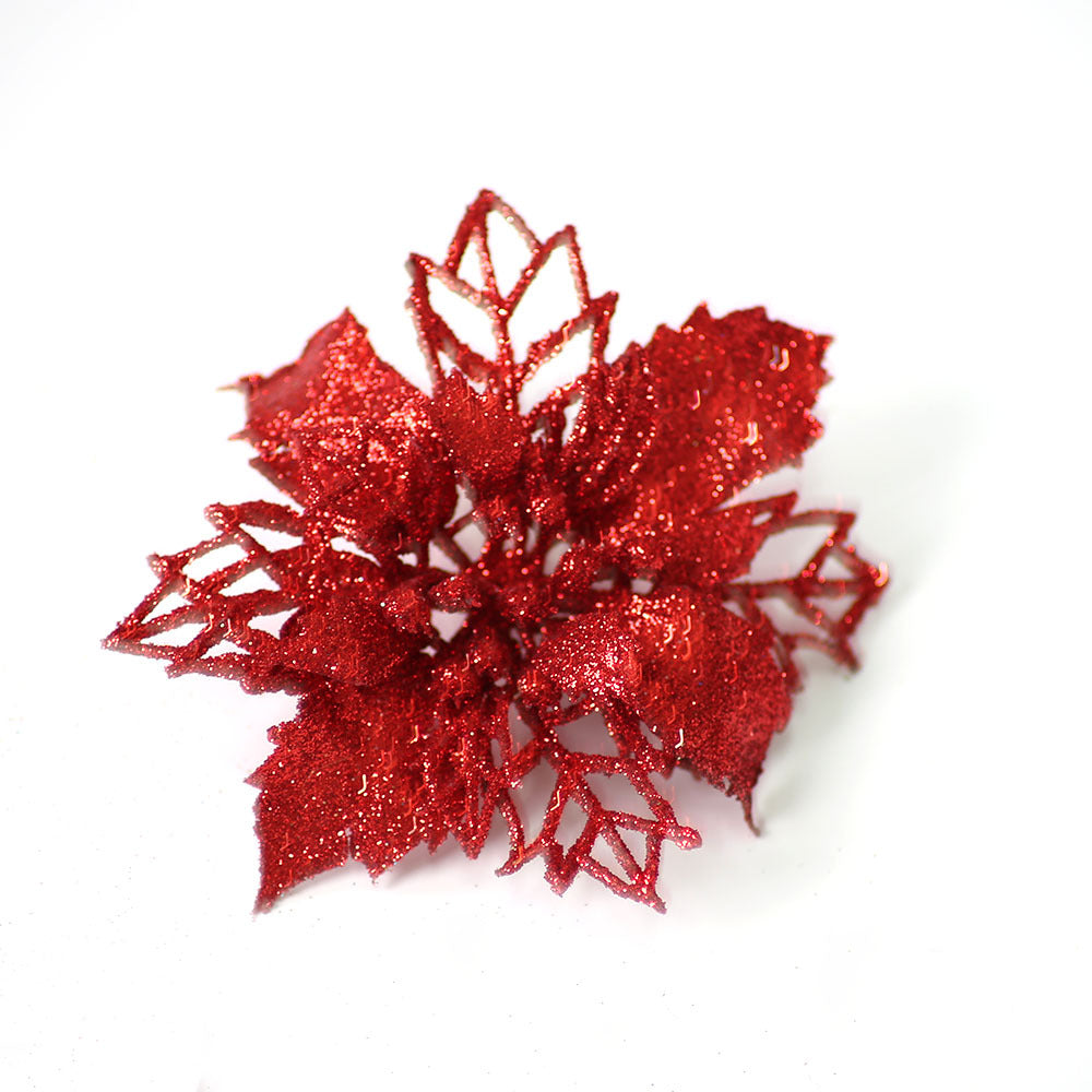 Gold-dusted festive Christmas bloom for seasonal home decor