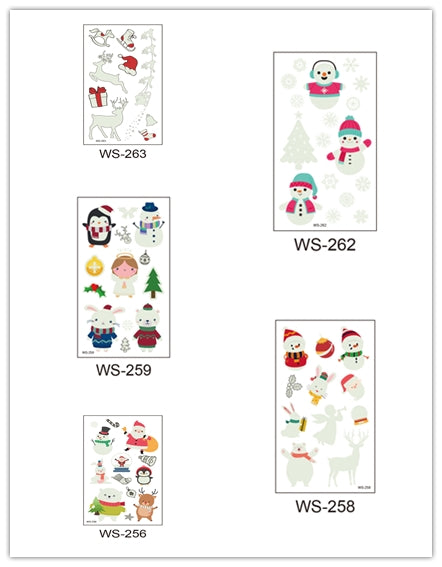 Santa Claus Glow-in-the-Dark Temporary Tattoo Sticker Set - Christian Home Decor
