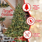 Full Christmas tree with warm glow illuminating room