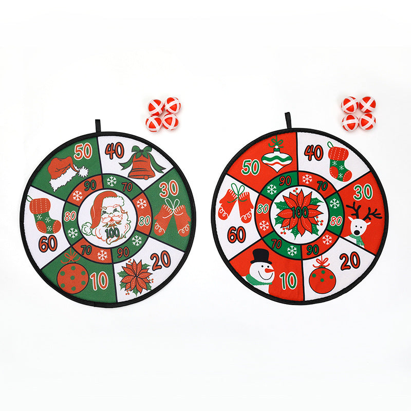 Close-up of festive Christmas throwing game board design