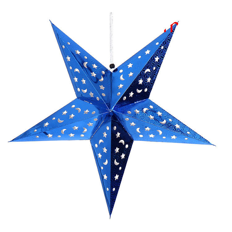 Large gold star ornament showcasing classic five-point design