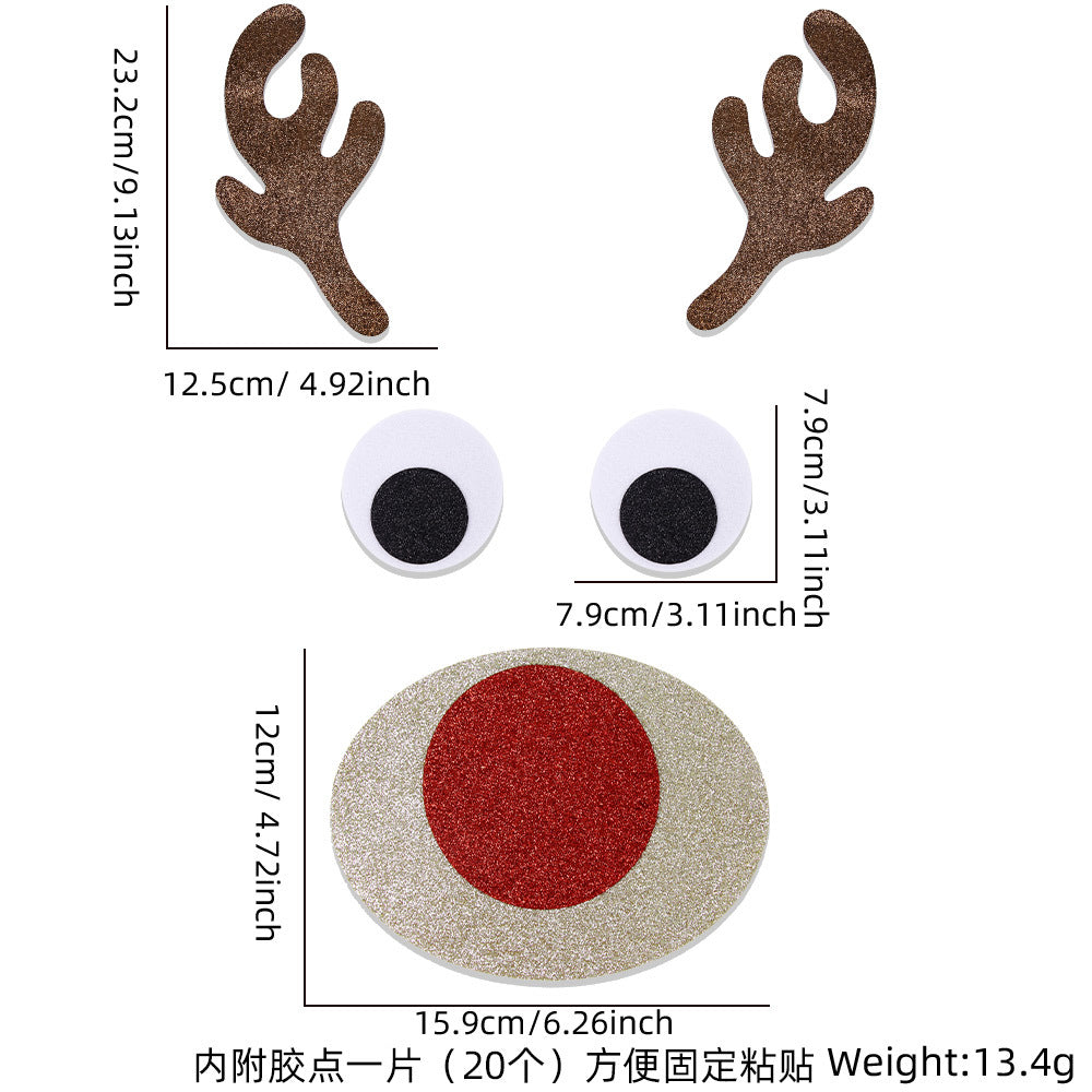 Cozy Christmas felt cloth door sticker for faithful homes