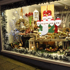 Religious Christmas window decal celebrating the season of faith