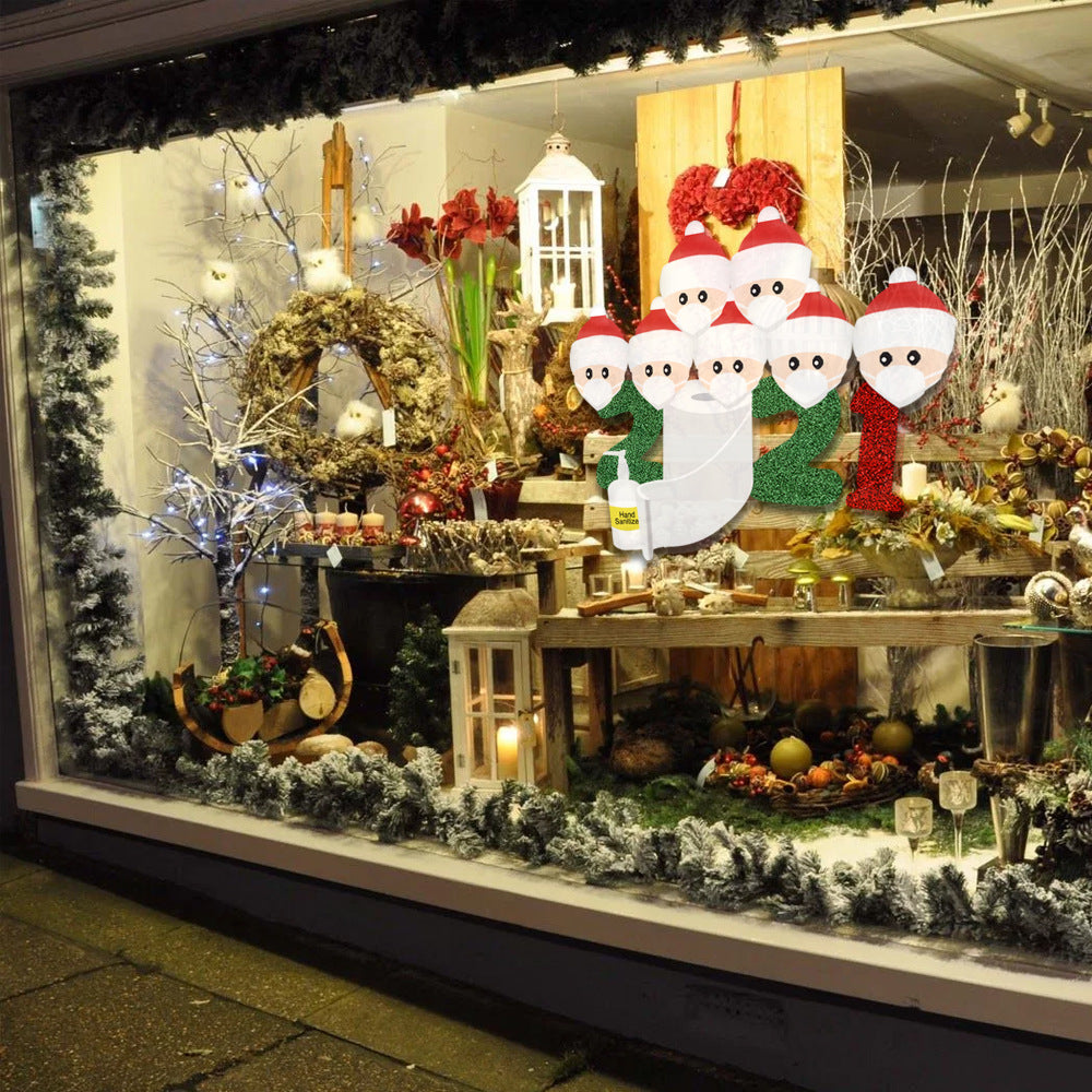 Religious Christmas window decal celebrating the season of faith
