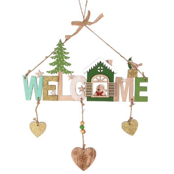 Cozy wooden Christmas ornaments ready for holiday tree display