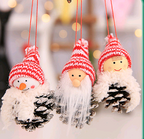 Seasonal cloth pendants arranged for Christmas gift giving
