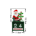 Christmas wooden calendar ornament showcasing traditional holiday design