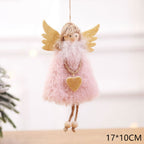 Angel pendant displayed as a necklace on holiday gift box