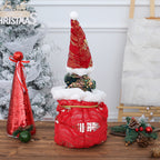 Cute Santa ornament in cartoon style perfect for Christmas tabletop display