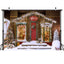 Festive Christmas holiday background cloth for photography backdrop with seasonal scene