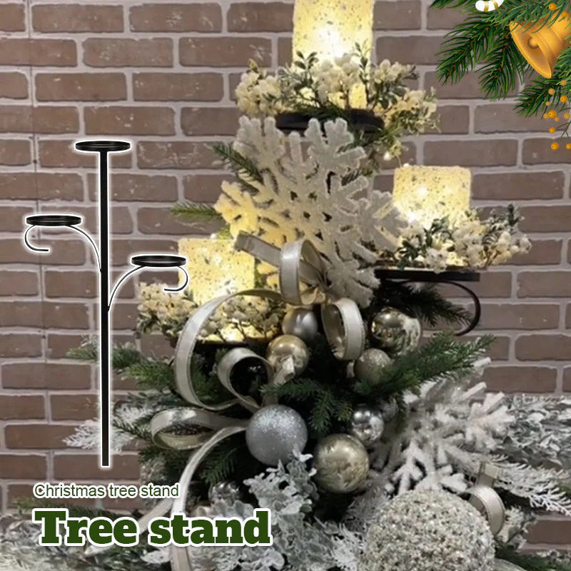 Christmas candlestick decoration representing the light of Christian faith and hope