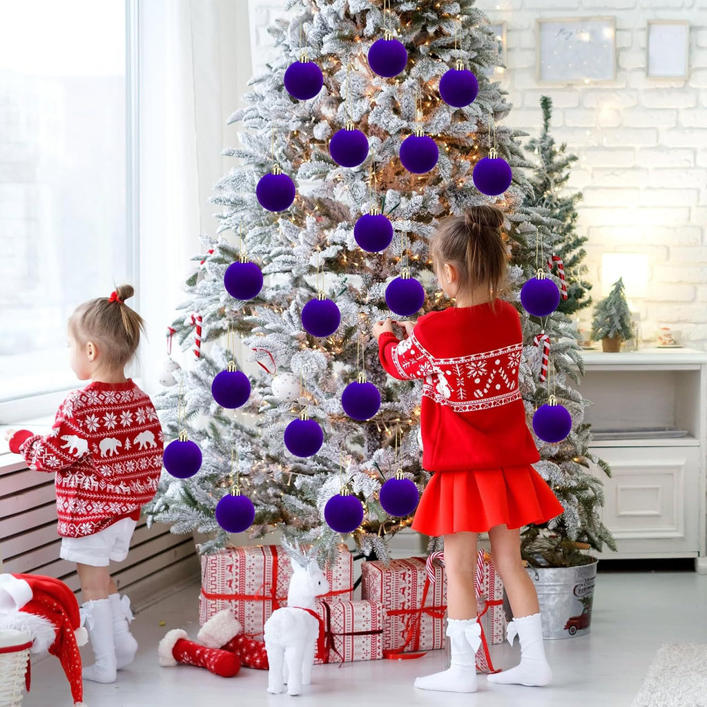 Plucked Silk Christmas Ball Ornaments for Festive Holiday Decorating - Christian Home Decor