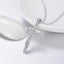 Elegant S925 silver cross pendant necklace on chain