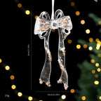 Champagne gold snowflake sequined acrylic pendant ornament hanging