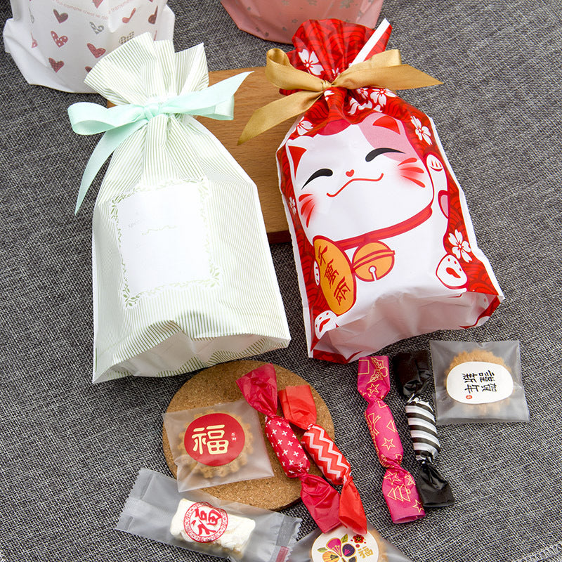 Christmas gift bag with decorative design elements