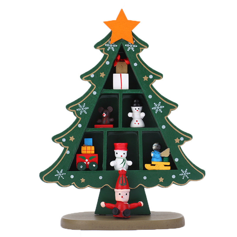 Wooden Christmas scene ornament bringing cozy holiday atmosphere to home