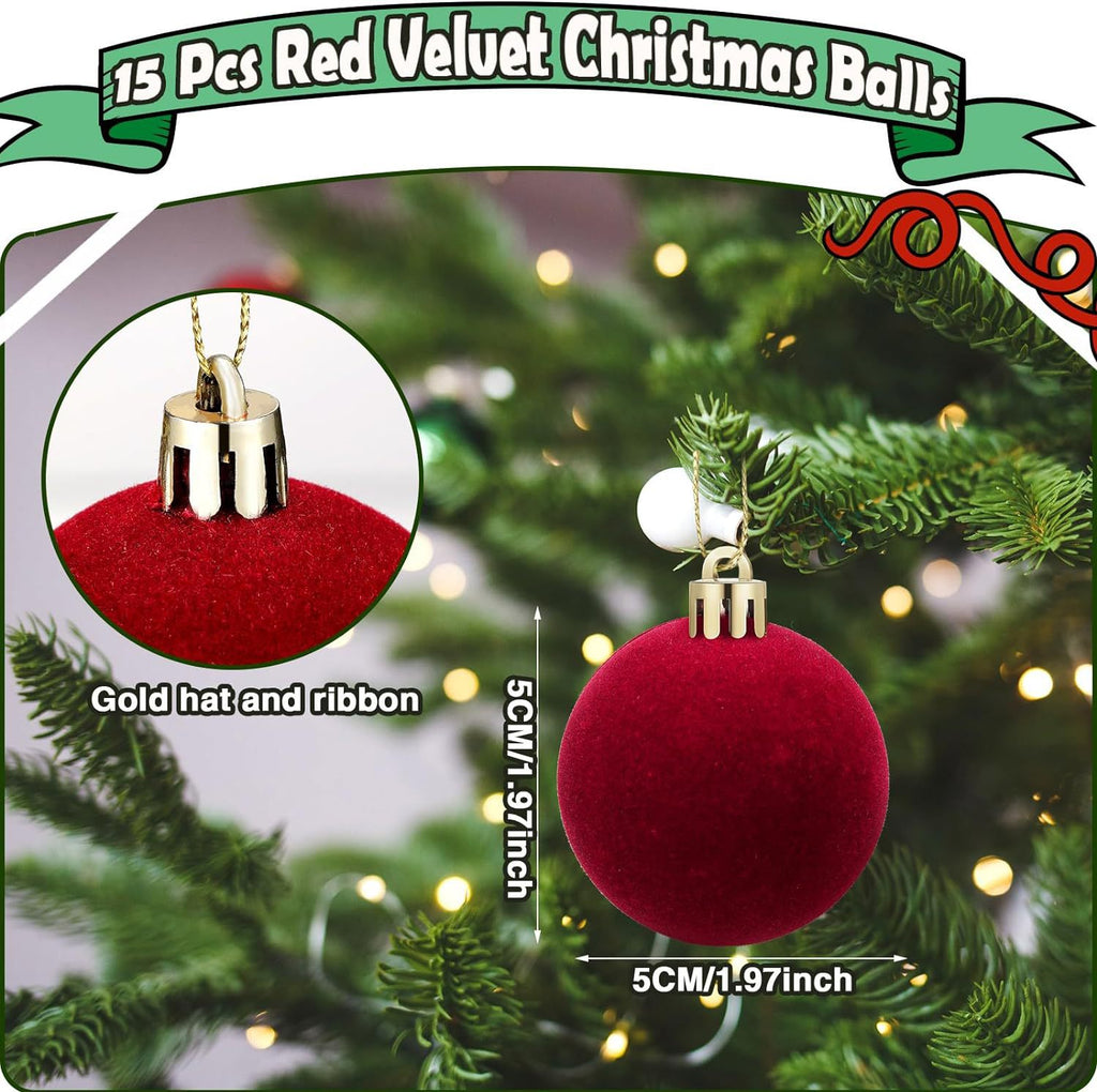 Plucked Silk Christmas Ball Ornaments for Festive Holiday Decorating - Christian Home Decor
