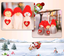 Three-piece cloth Christmas pendant set hanging on festive tree by faith