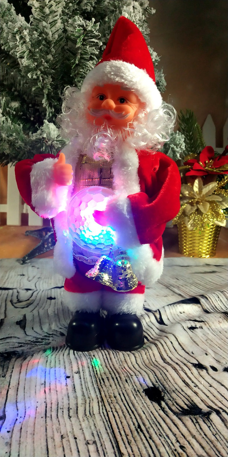 Holiday music box with elegant revolving mechanism for Christmas atmosphere