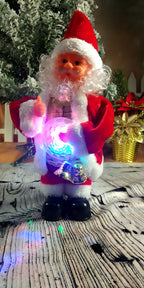 Holiday music box with elegant revolving mechanism for Christmas atmosphere