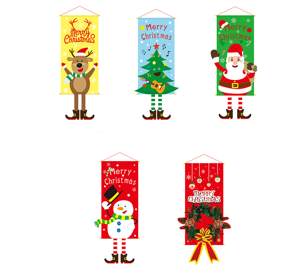 Christmas elk cloth poster festive holiday design