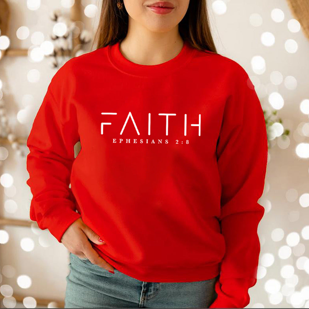 Faith Bible Verse Pullover Sweatshirt - Christian Apparel Secondary image