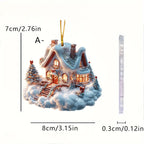 Five-piece snow house acrylic decoration set showcase