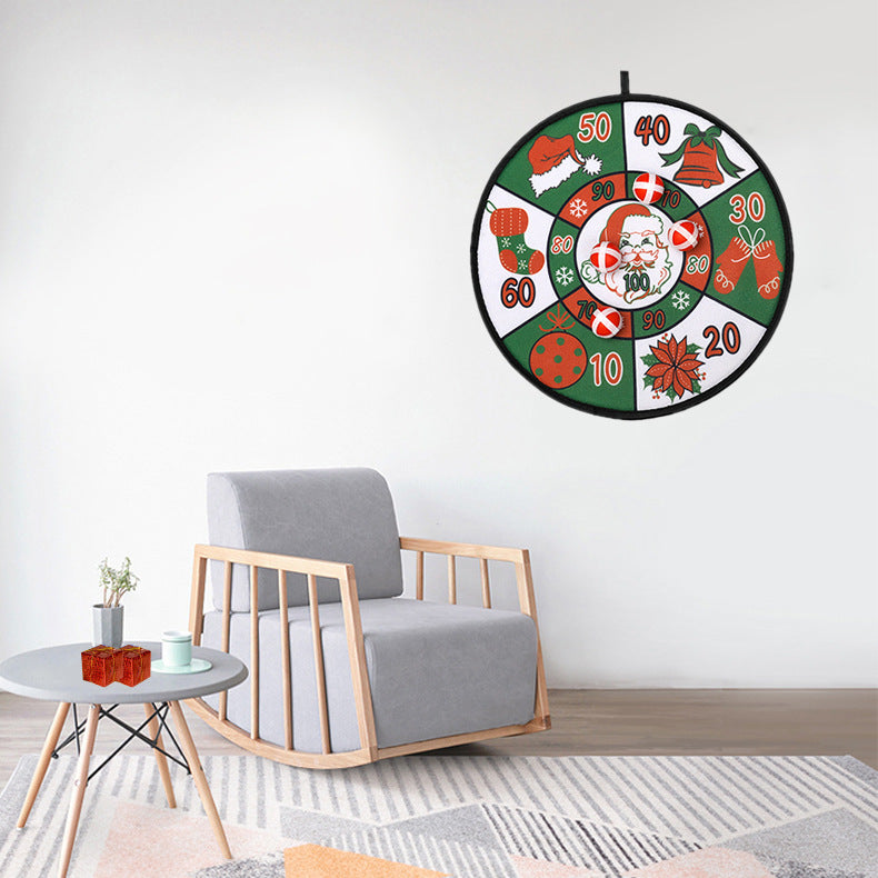 Christmas throwing game displayed in holiday setting