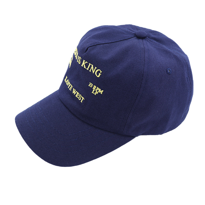 King Jesus proclamation cap in royal blue for Christian men