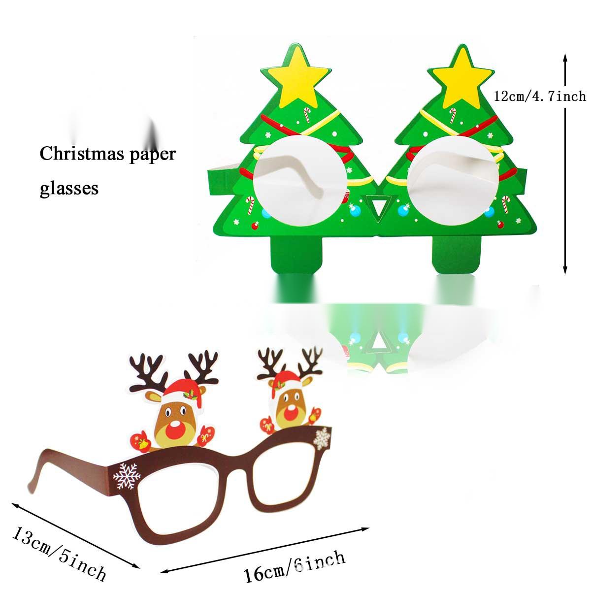 Holiday-themed paper 3D glasses for Christmas parties and family gatherings