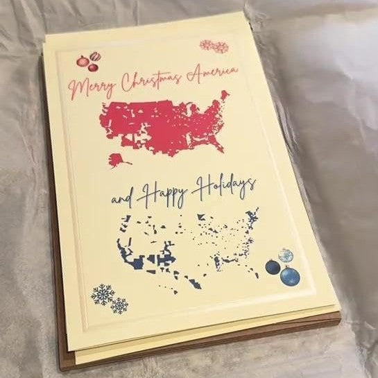 Christmas card with warm seasonal greeting message