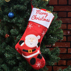 Close-up of non-woven fabric Christmas stocking pendant charm