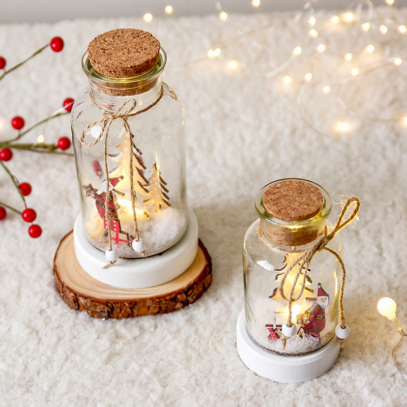 Christmas Snow Globe Bottle - Nordic Tabletop Decor Secondary image