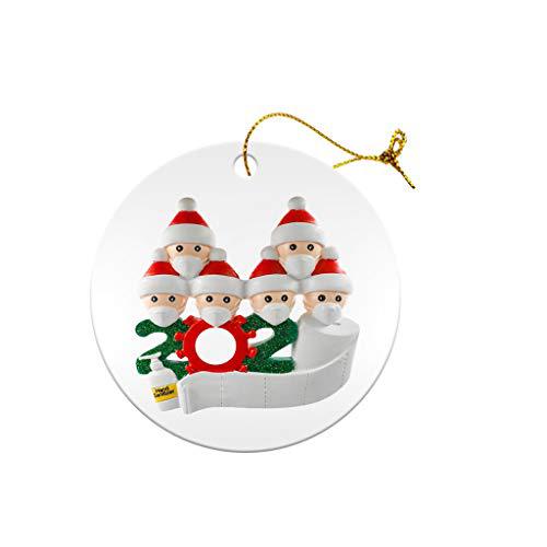 Faith Christmas ornament pendant in traditional holiday color palette