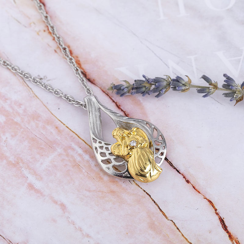 Jesus prayer necklace laid flat displaying pendant design and chain