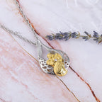 Jesus prayer necklace laid flat displaying pendant design and chain