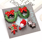 Assorted Christmas cloth ornaments from the decorative set collection
