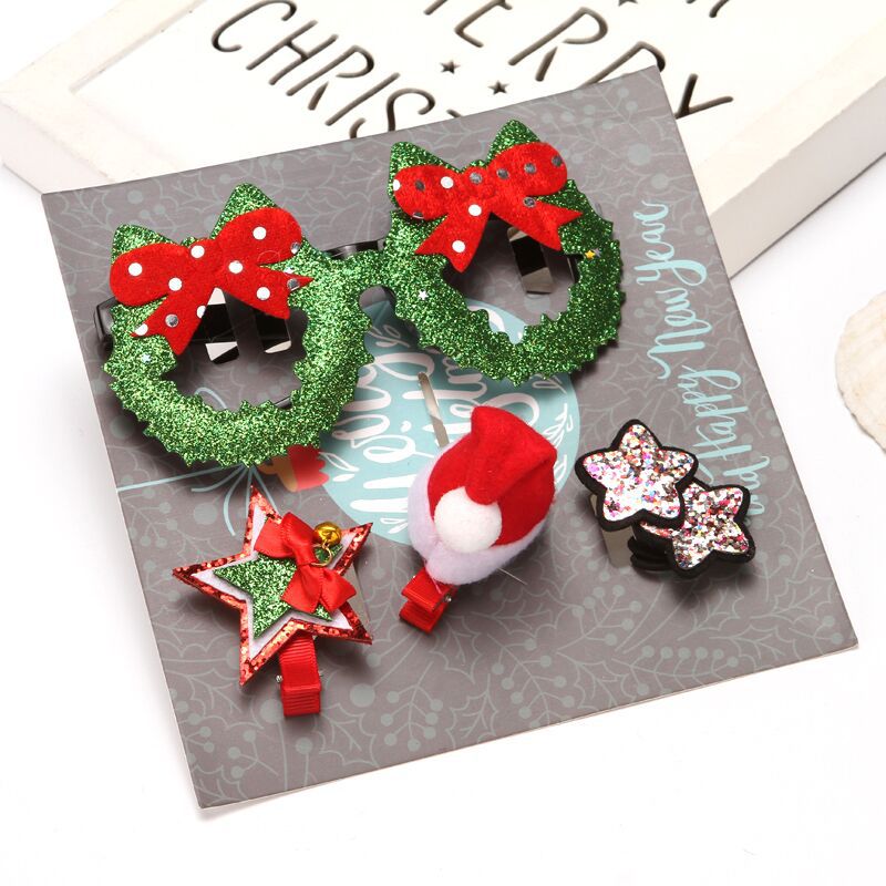 Assorted Christmas cloth ornaments from the decorative set collection