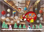 Snowflake Christmas window stickers in various winter designs