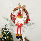 Plush Christmas wreath decoration for holiday home atmosphere