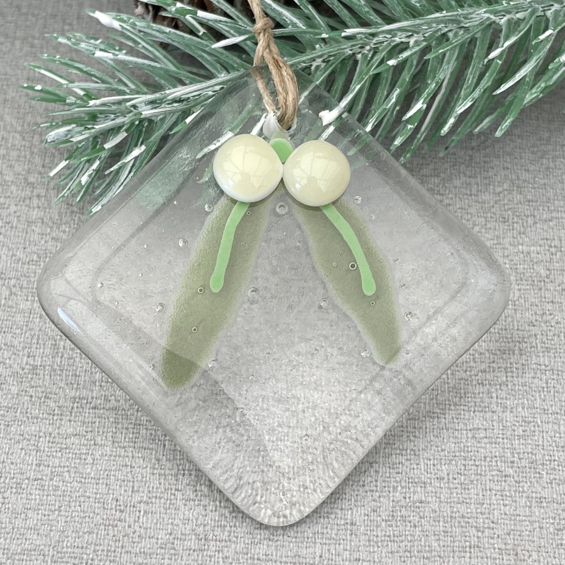 Colorful glass Christmas tree pendant for holiday display